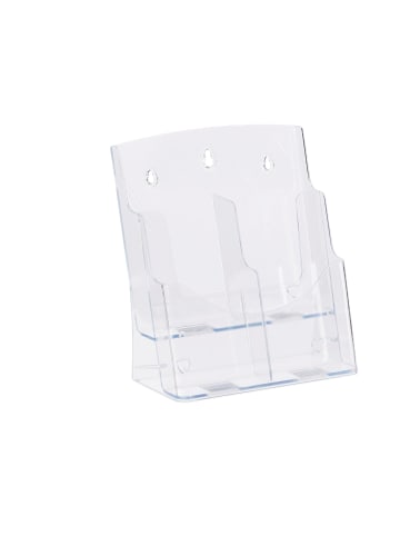 relaxdays 2x Prospekthalter in Transparent - DIN A4