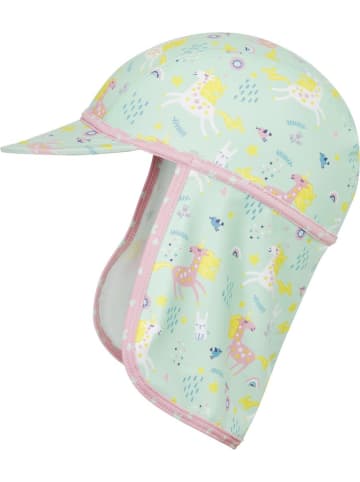 Playshoes Kinder Mütze "UV-Schutz Mütze Einhorn" in Grün