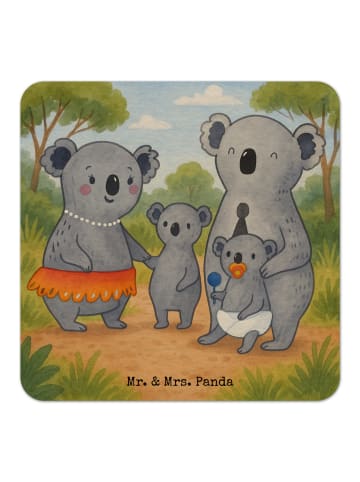 Mr. & Mrs. Panda Tassenuntersetzer Koala Familie Design ohne Spruch in Weiß