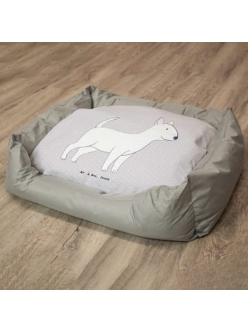 Mr. & Mrs. Panda Hundekissen Bullterrier Lebensretter ohne Spruch in Grau Pastell