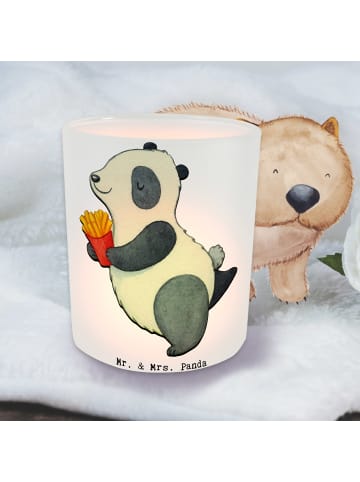 Mr. & Mrs. Panda Kerzenhalter Glas Panda beflügelt Pommes ohne S... in Transparent