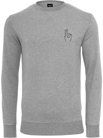 Mister Tee Pullover "Easy Sign Crewneck" in Grau