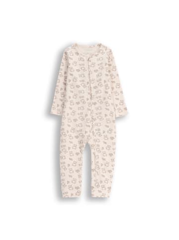 Coccodrillo Baumwollstrampler mit langen Ärmeln in beige