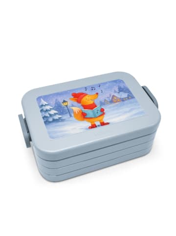 Mr. & Mrs. Panda Vesperbox Fuchs Sänger Design ohne Spruch in Blau Pastell