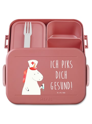 Mr. & Mrs. Panda Bento Box Einhorn Krankenschwester Motiv mit Sp... in Rot Pastell