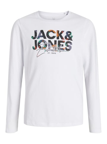 JACK & JONES Junior Langarm-T-Shirt in White