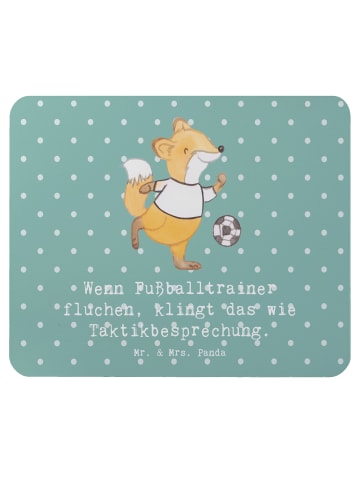 Mr. & Mrs. Panda Maus Pad Fußballtrainer Taktik mit Spruch in Meeresbrise