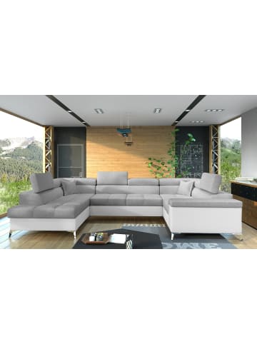 MF Design Tiya Recamiere Links in Grau -  (L) 342 x (B) 342 x (H) 88 cm