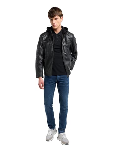 Bruno Banani Lederjacke Gross in Schwarz