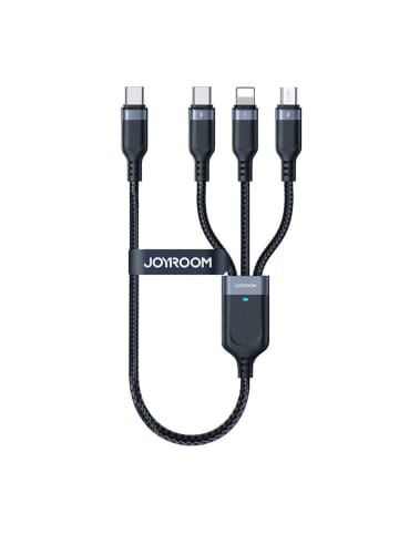 COFI 1453 3-in-1 Joyroom USB-A – iPhone / USB-C / Micro-USB 1,2 m Kabel in in Schwarz