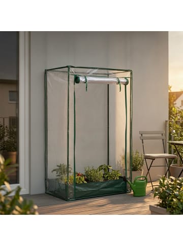 relaxdays 2 x Tomatengewächshaus in Transparent - (B)100 x (H)150 x (T)50 cm