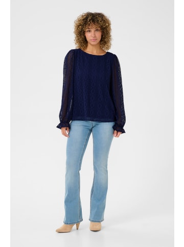 Cream Langarm-Bluse CRValerie Regular fit in Ocean Cavern