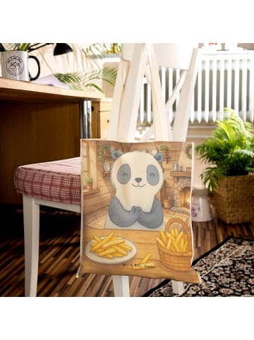 Mr. & Mrs. Panda Stoffbeutel Panda Pommes Gebet Design ohne Spruch in Weiß
