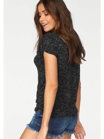 LASCANA Kurzarmshirt in schwarz, weiß