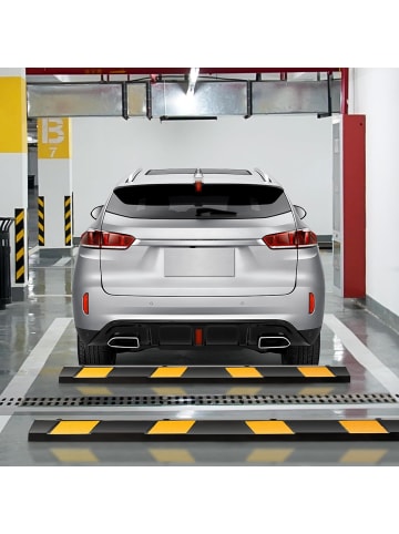 COSTWAY Radstopper Gummi in Schwarz