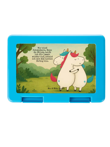 Mr. & Mrs. Panda Brotzeitdose Einhörner Umarmen Design mit Spruch in Weiß