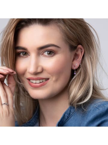 Lucardi 925 Silber Ohrringe "Monat Dezember"