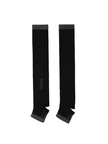 MUNADUNA Yoga-/Pilates-Stulpen mit offener Ferse – Anti-Rutsch in Schwarz/Grau