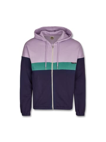 MANITOBER Cut & New Sweatjacke in Lilac/Green/Navy