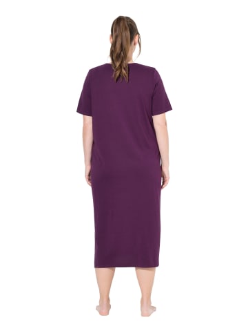 Ulla Popken Nachthemd in traubenrot