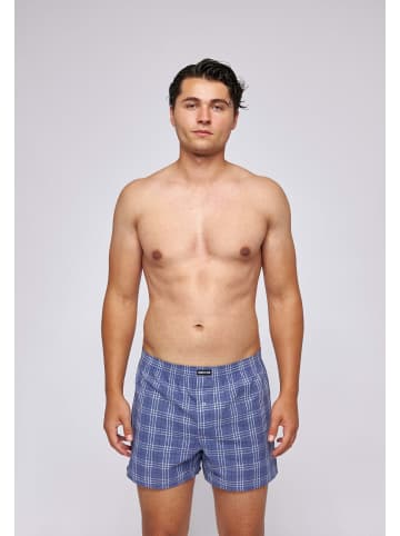 SNOCKS American Woven Boxershorts aus Bio-Baumwolle Big Check 3 Stück