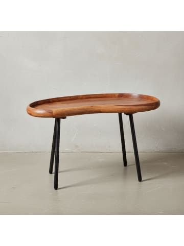 KADIMA DESIGN Couchtisch Nierenform | Massivholz, Retro-Style, Handarbeit