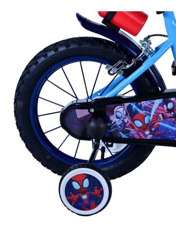 Volare Kinderfahrrad Spidey für Jungen 14 Zoll Kinderrad in Blau Fahrrad 4 Jahre