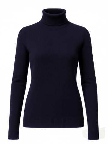 CASH-MERE.CH Rollkragen Pullover in Marine Blau