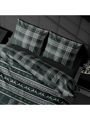 Traumschlaf Bettwäsche Hirsche in grün