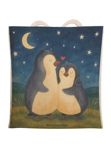 Mr. & Mrs. Panda Einkaufstasche Pinguine Einschlafen Design ohne... in Weiß