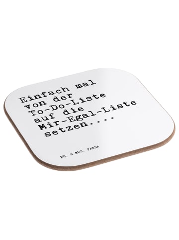 Mr. & Mrs. Panda Tassen Untersetzer Einfach mal von der... mit S... in Weiß