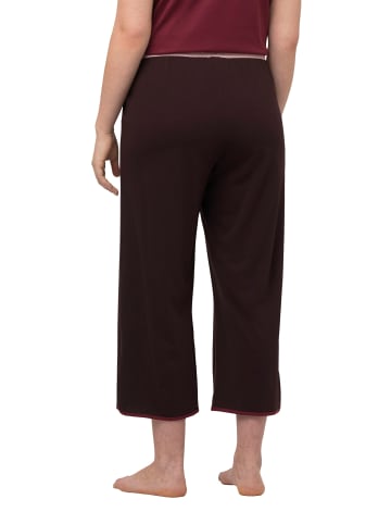 Ulla Popken Pyjama-Hose in schwarze kirsche