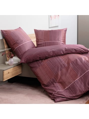 Janine Mako-Satin Bettwäsche in burgund
