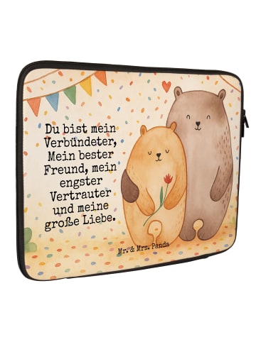 Mr. & Mrs. Panda Laptop Hülle Bären Liebe Design mit Spruch in Weiß