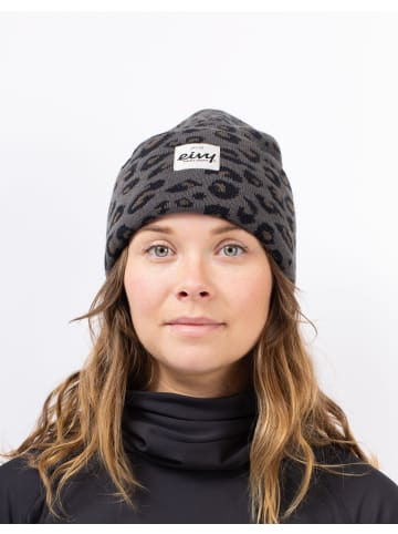 eivy Beanie Watcher in Black Leopard