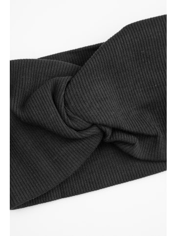 Coccodrillo geripptes Stirnband in schwarz