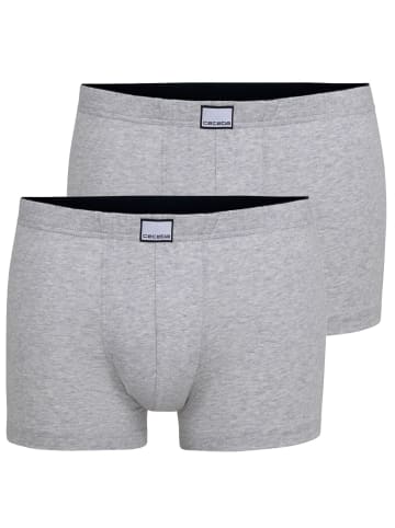 CECEBA Boxershorts 2er Pack in Grau melange