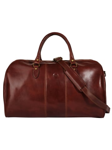 piké Reisetasche CALABRIA GRANDE echt Leder in braun