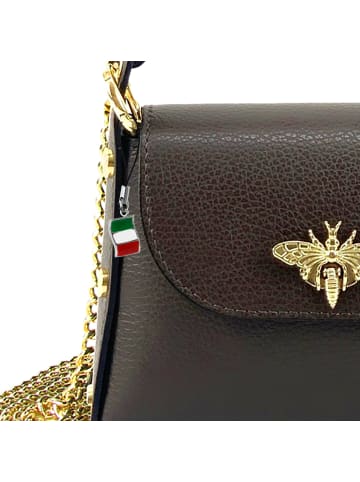 Florence Florence Umhängetasche Leder dunkelbraun ca. 19cm