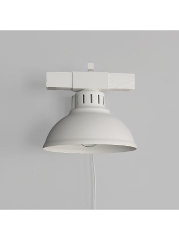 Licht-Erlebnisse Wandlampe Ø 21 x (H)20 cm in Weiß