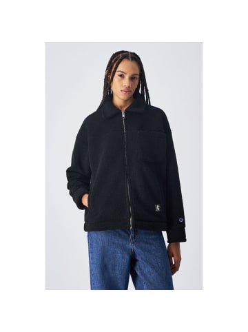 Champion Schwarz Polyester In voller Länge Jacke
