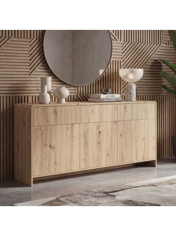 FineBuy Sideboard in Braun / MDF / 155x40x76