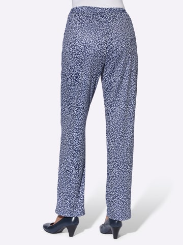 WITT WEIDEN Jerseyhose in marine-geblümt