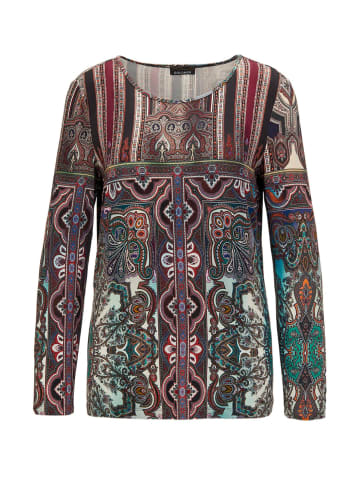 GOLDNER Attraktives Druckshirt in einzigartigem Look in marine / gemustert