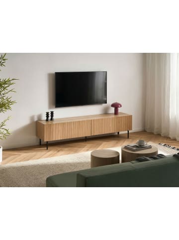 Beliani TV-Schrank BLYTHE in Braun/Schwarz - (W) 180 x (H) 44 x (L) 40 cm