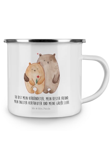 Mr. & Mrs. Panda Pott Bären Liebe mit Spruch in Weiß