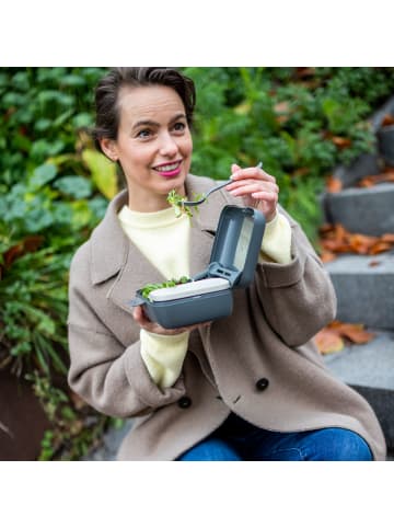 koziol CANDY READY - Lunchbox-Set + Besteck-Set in nature ash grey