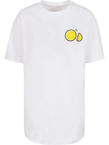 Merchcode Merchcode Ladies Lemon Party Oversized Tee in white