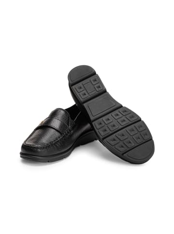 VITAFORM Hirschleder Mokassins in schwarz