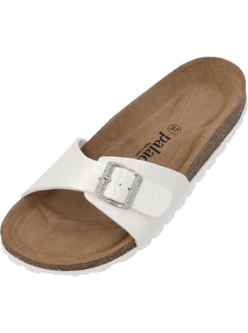 palado Pantoletten in weiß metallic